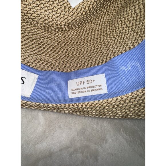 ERIC JAVITS Fedora Hat Classic Squishee Straw Packable Sun Hat UPF 50+ Preppy - Picture 9 of 9